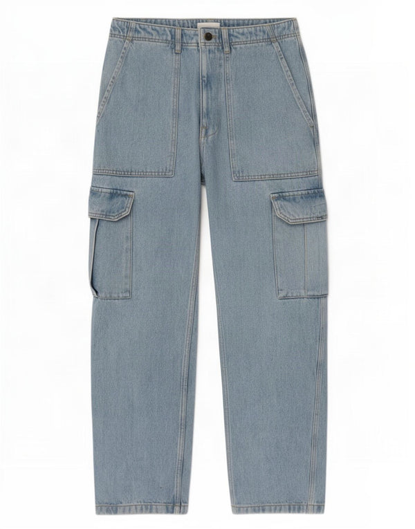 Мужские джинсы-карго с высокой талией Zara EU 40, средние W31 L29, синие, хлопок