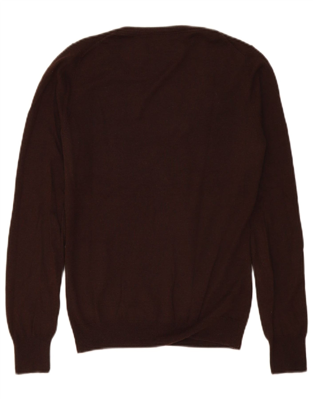 Женский джемпер с v-образным вырезом Massimo Dutti UK 10, маленький коричневый шелковый