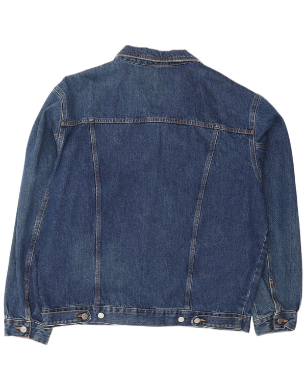 Винтажная мужская джинсовая куртка UK 44 2XL, синяя, хлопок