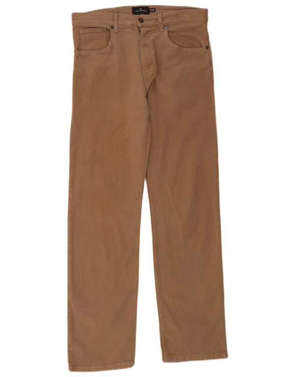 Мужские прямые повседневные брюки Marks & Spencer Blue Harbour W32 L33 бежевые