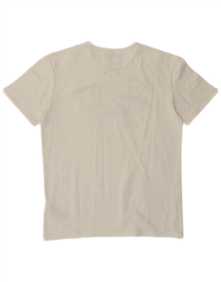 Guess Женская футболка с рисунком Топ EU 38 Средний Белый Хлопок Классический