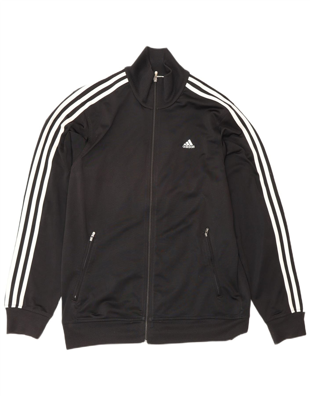 Мужская спортивная куртка Adidas UK 38/40, средний черный полиэстер