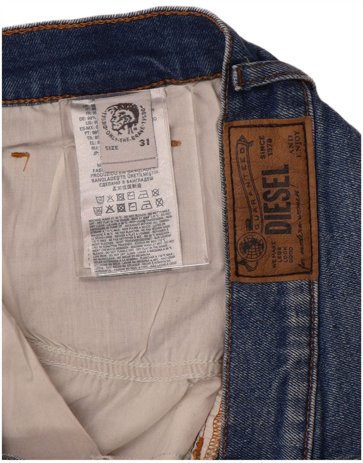 Женские джинсовые шорты DIESEL W31 среднего синего цвета, хлопок