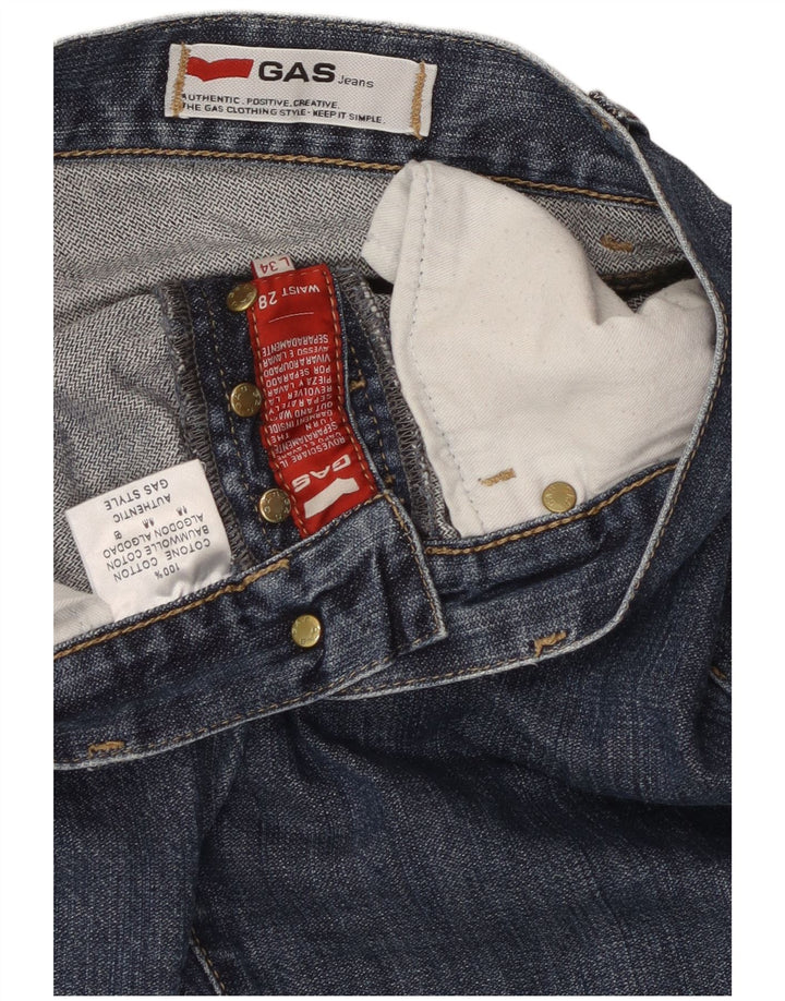 Женские узкие джинсы GAS W28 L34, синие, хлопок