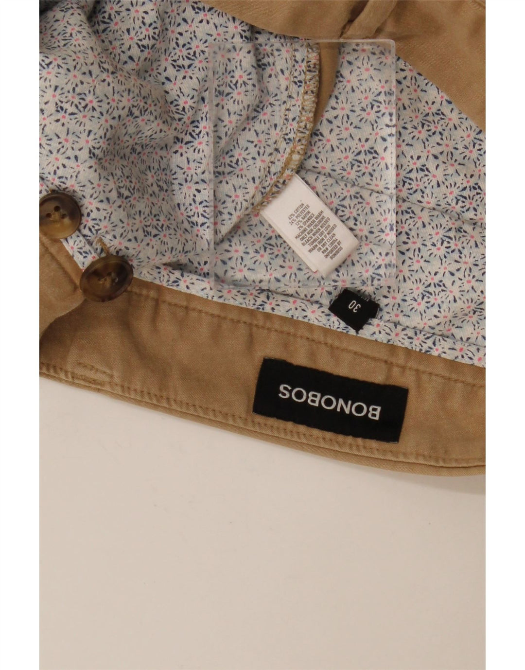 Мужские шорты-чиносы BONOBOS W30, средние бежевые, хлопок