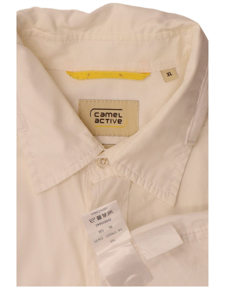 Мужская рубашка с коротким рукавом Camel Active XL, белый хлопок