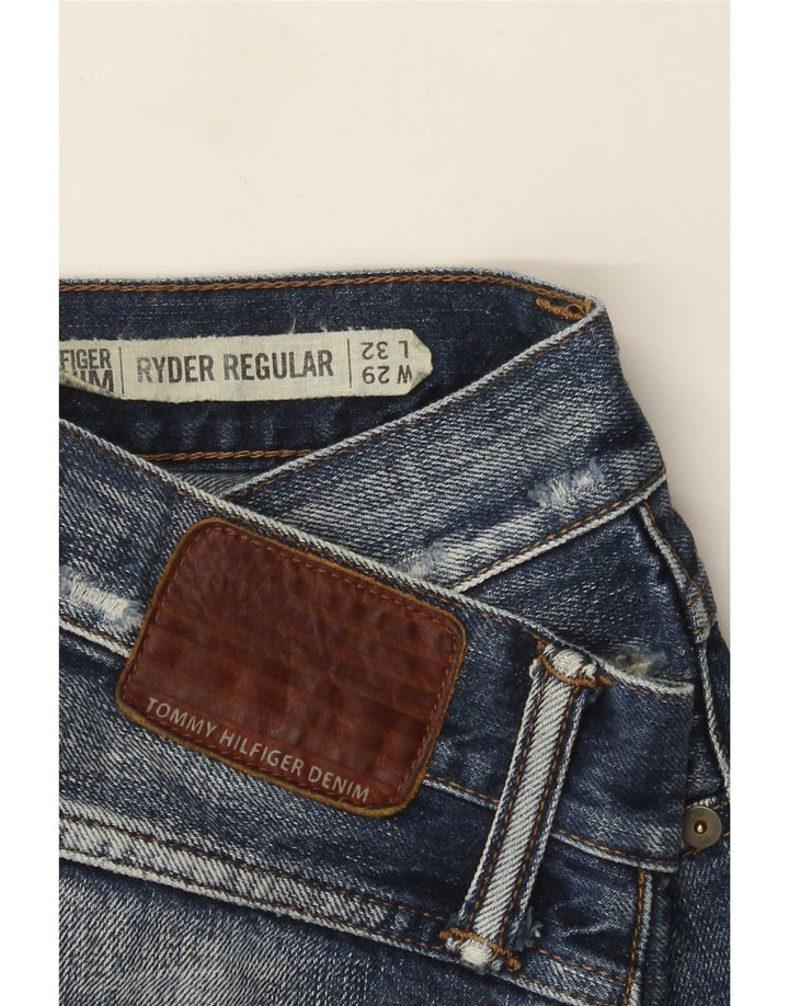 Женские прямые джинсы Tommy Hilfiger Ryder с потертостями стандартного размера W29 L32 синие