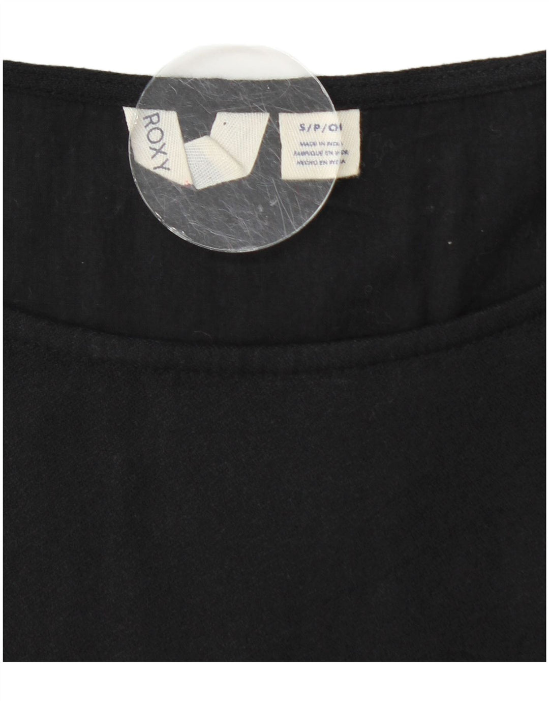 Женское платье А-силуэта ROXY с длинными рукавами, Великобритания, 10 шт., маленькое черное, хлопок