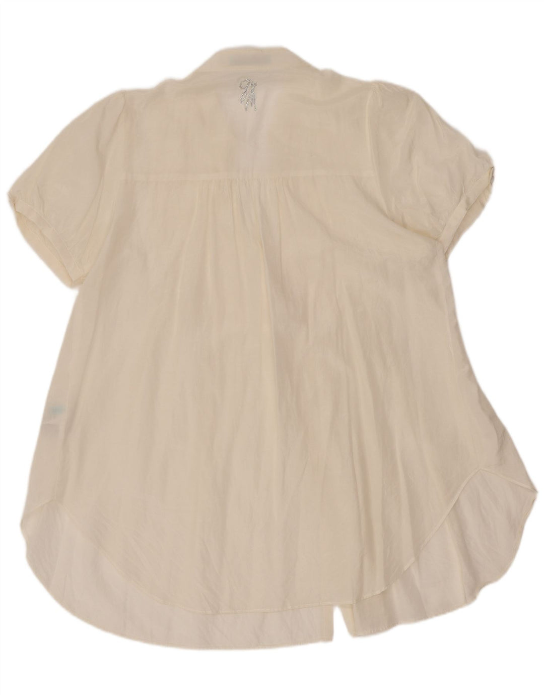 Guess By Marciano Женская блузка-рубашка с коротким рукавом IT 44 Medium Off White