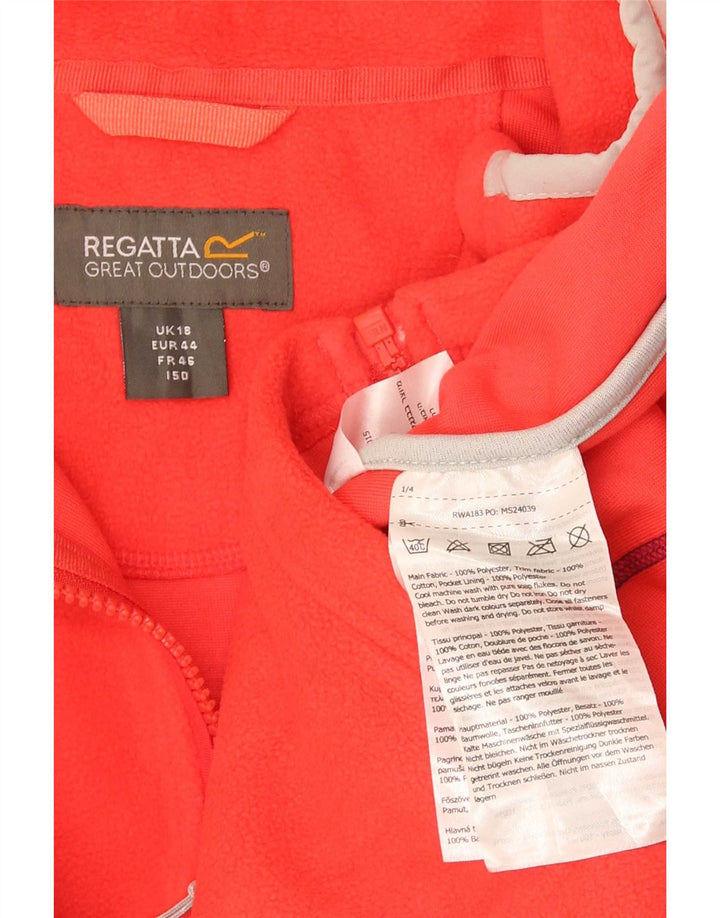 Женский флисовый спортивный костюм Regatta, верхняя куртка UK 18 XL, красный полиэстер