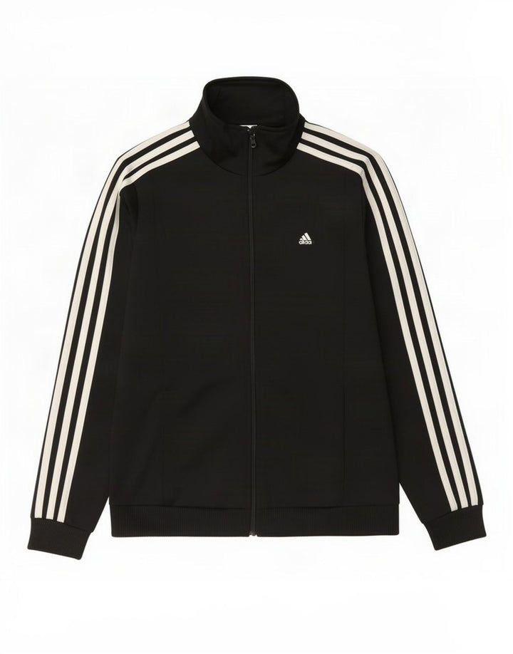 Женская спортивная куртка Adidas UK 8/10, маленький черный полиэстер