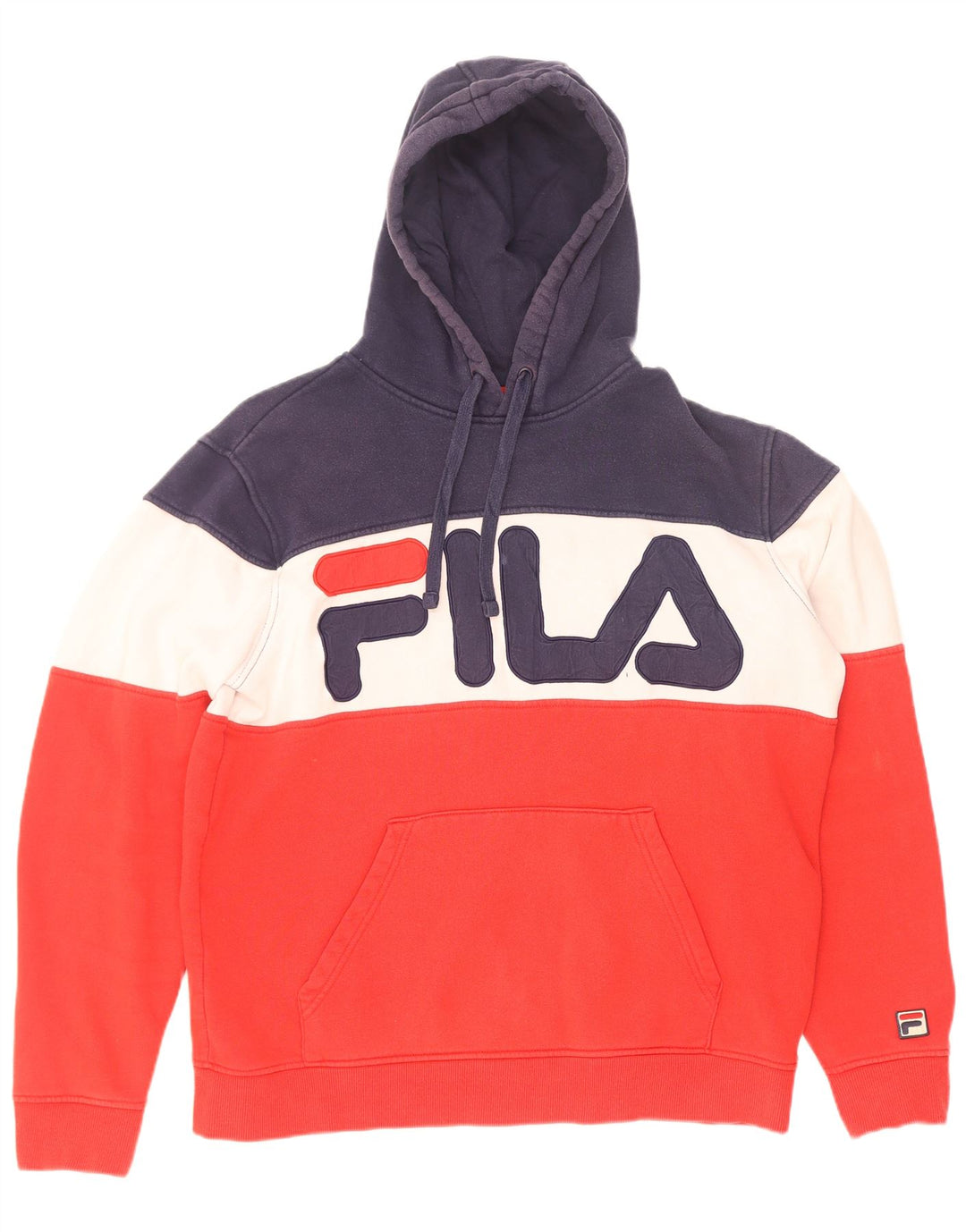 Fila Мужской джемпер с капюшоном с рисунком, средний разноцветный, хлопок с цветными блоками