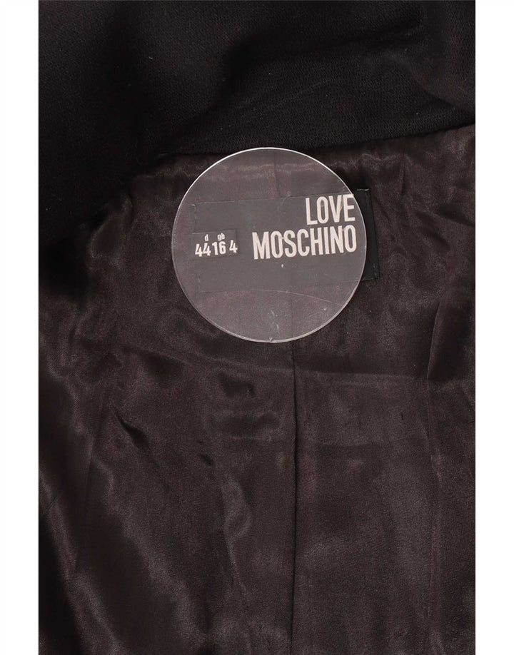 Женское пальто Moschino UK 16, большое черное