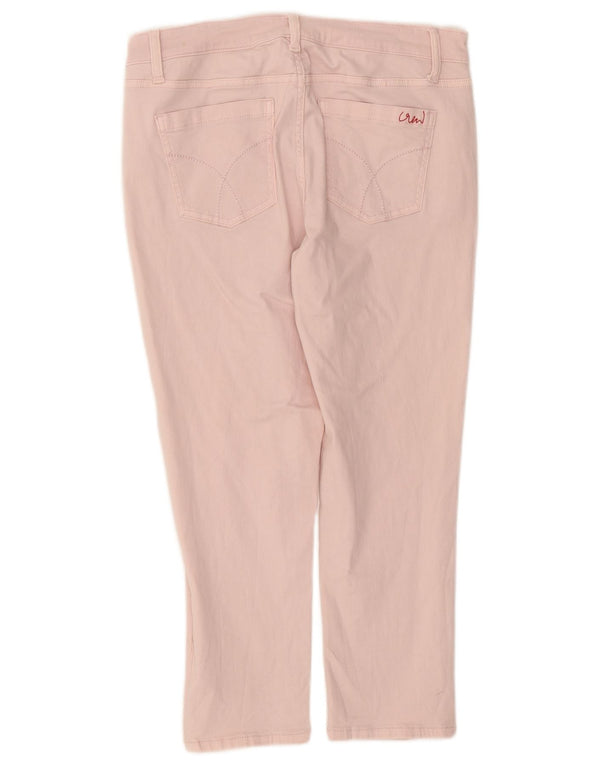 Crew Clothing Женские узкие укороченные брюки UK 12 Medium W30 L23 Розовый хлопок