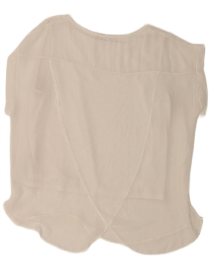 Женская блузка Marks & Spencer, топ UK 18 XL, белый полиэстер