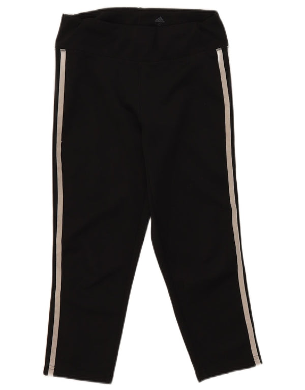 Женские леггинсы-капри Adidas Aeroready UK 8/10, маленькие черные из полиэстера