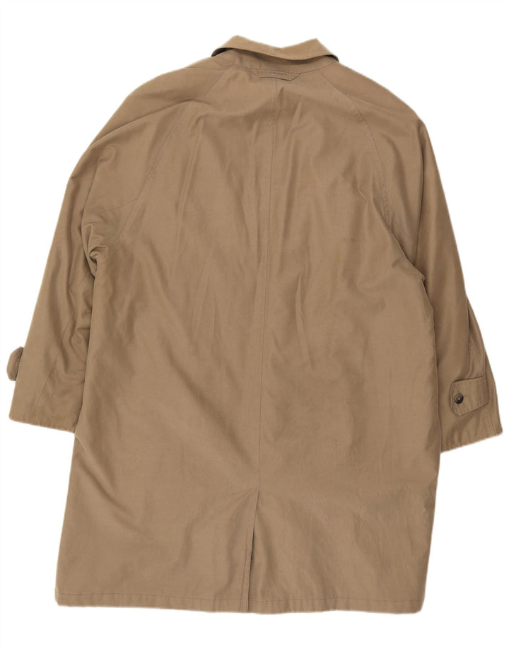 Jaeger Мужское пальто свободного кроя UK 38 Средний Бежевый Хлопок