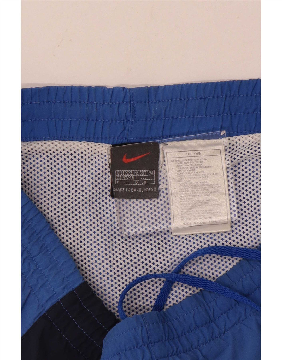 Мужские спортивные шорты Nike 2XL, синие, нейлон с цветными блоками