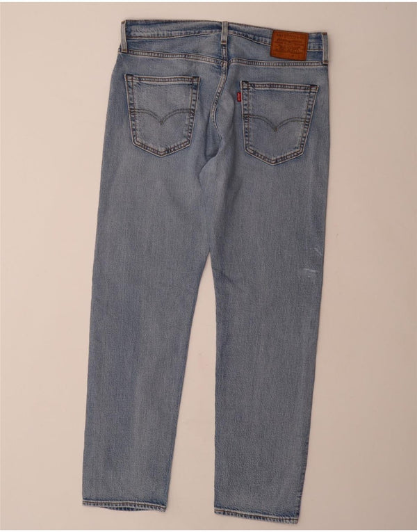 Мужские прямые джинсы LEVI'S 501 W34 L32 синие, хлопок