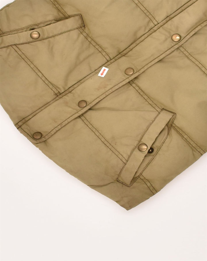 JACK WILLS Womens Padded Gilet UK 8 Small Khaki Cotton | Vintage Jack Wills | Thrift | Second-Hand Jack Wills | Used Clothing | Messina Hembry 