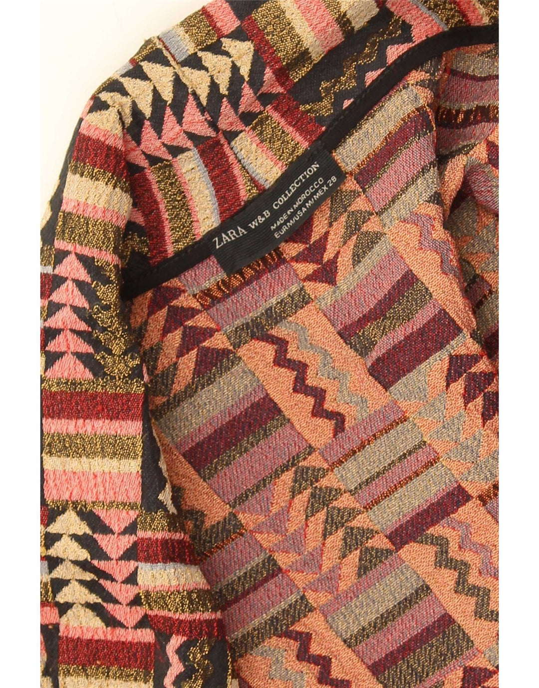 Zara Женский кардиган оверсайз UK 14 Medium Multicolored Geometric