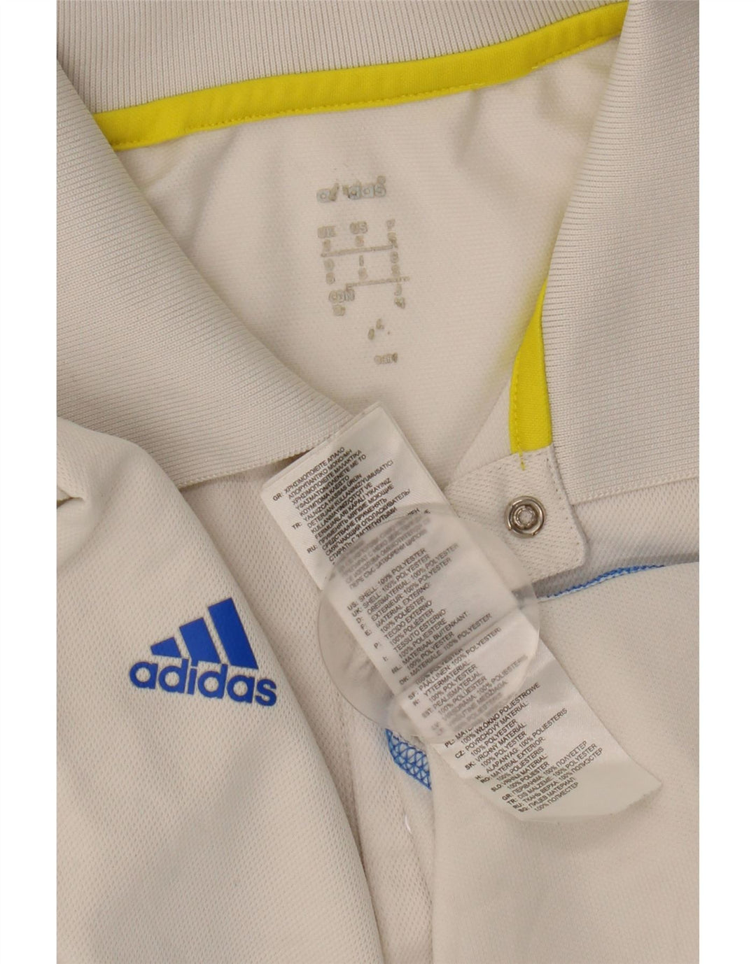 Мужская рубашка-поло ADIDAS Climalite, маленький белый полиэстер