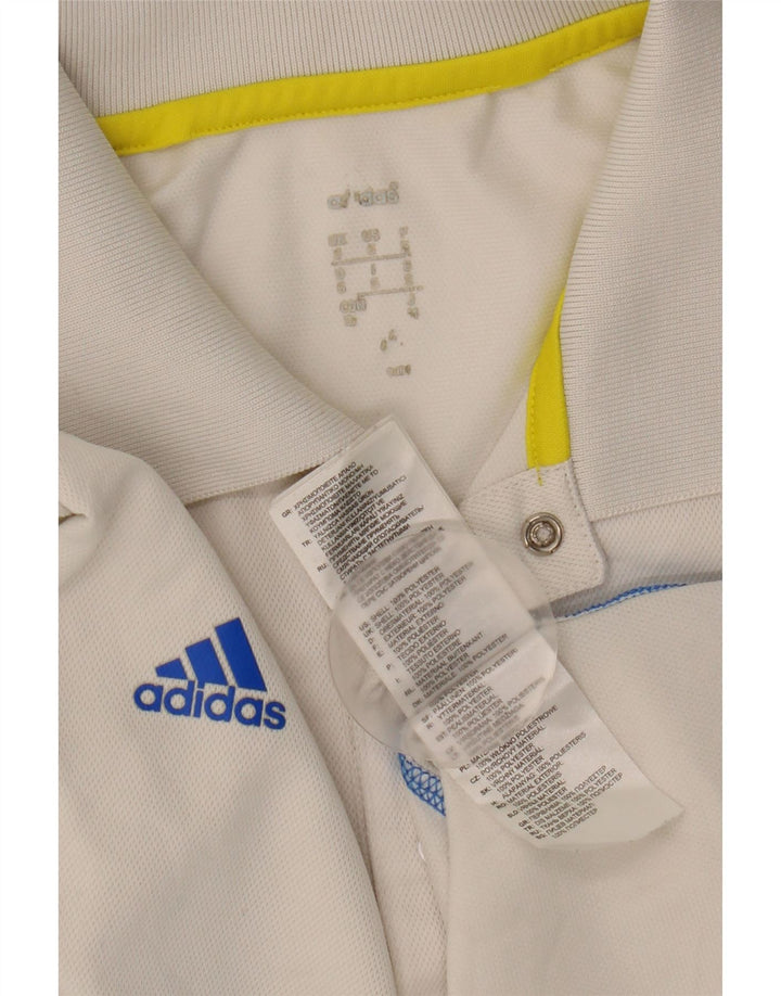 Мужская рубашка-поло ADIDAS Climalite, маленький белый полиэстер