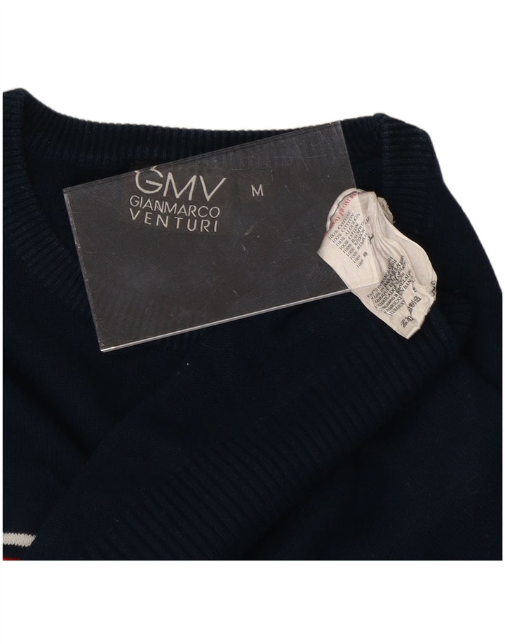 Женский джемпер с круглым вырезом GIAN MARCO VENTURI UK 14, средний темно-синий