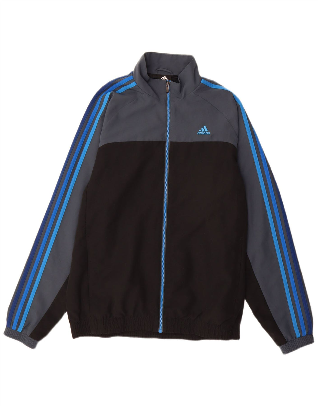 Мужская спортивная куртка Adidas Climalite UK 40/42, средний серый цвет с цветными блоками