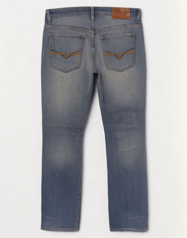 Мужские прямые джинсы Guess W32 L29, синие, хлопок