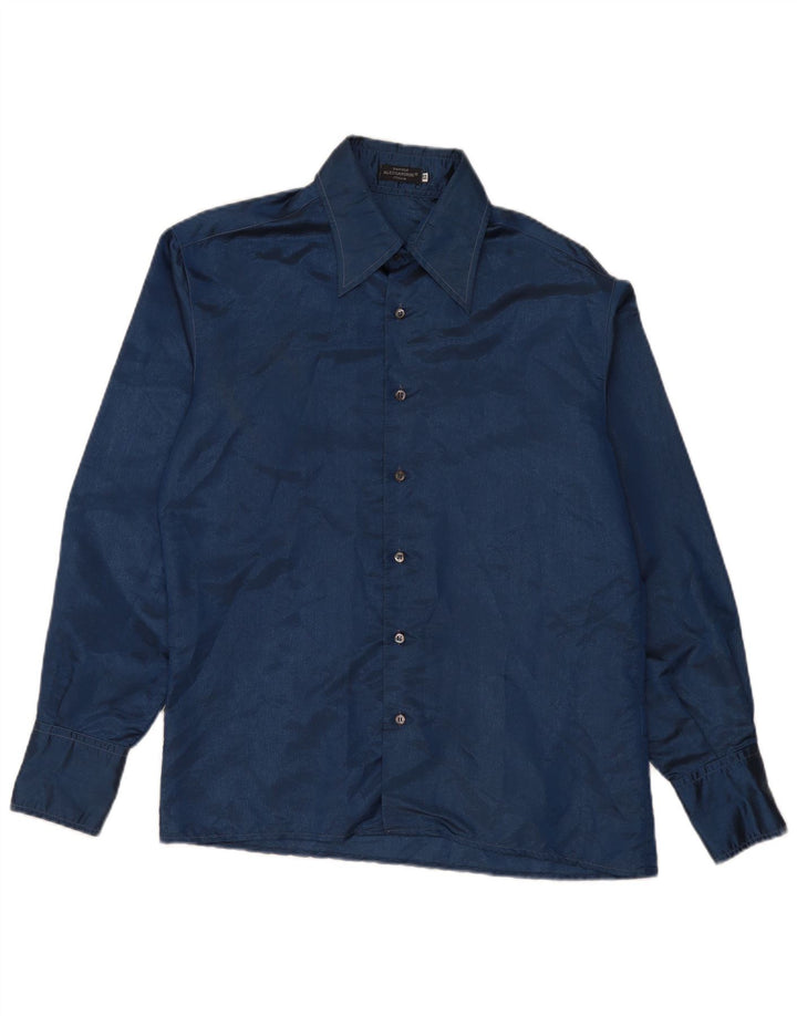 Мужская рубашка Daniele Alessandrini IT 50 Medium Navy Blue Полиэстер