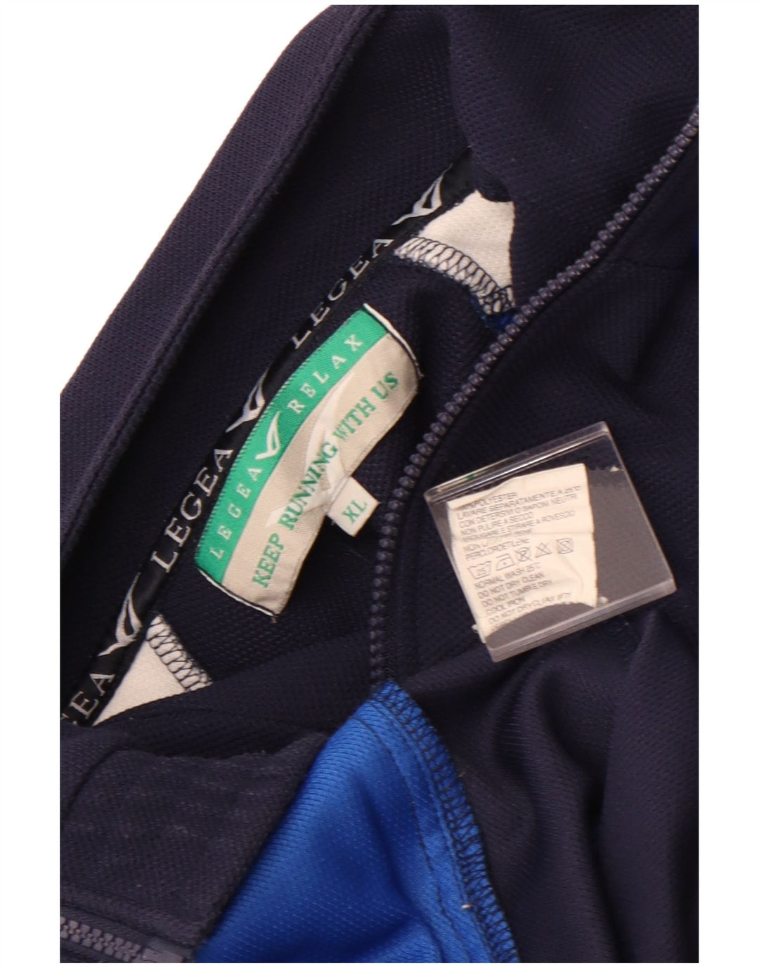 Мужской спортивный костюм LEGEA, верхняя куртка XL, темно-синий, полиэстер с цветными блоками