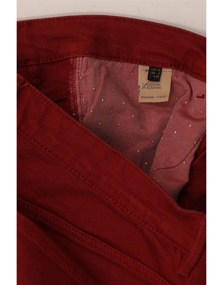 MASSIMO DUTTI Womens Slim Jeans EU 40 Medium W30 L29 Red Vintage Massimo Dutti and Second-Hand Massimo Dutti from Messina Hembry 