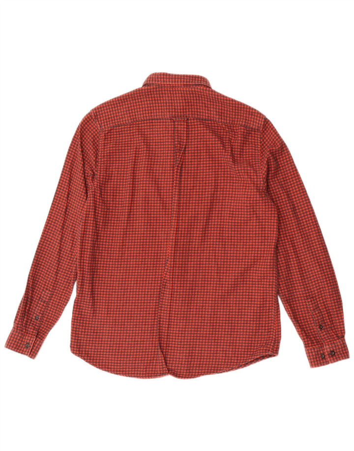 Мужская фланелевая рубашка Ben Sherman, большой красный хлопок с узором «гусиные лапки»