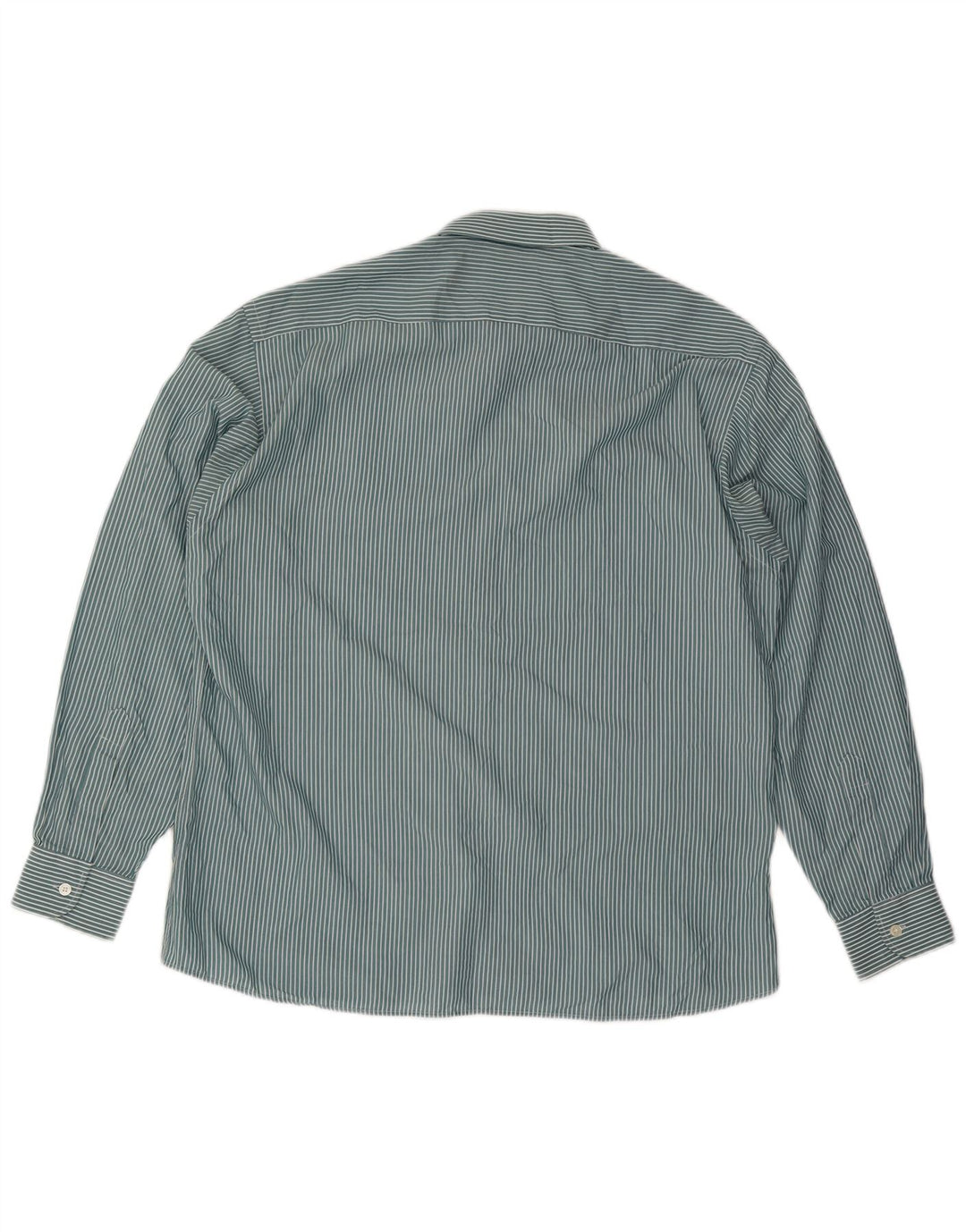 Мужская рубашка Pierre Cardin размер 43 XL синяя в тонкую полоску
