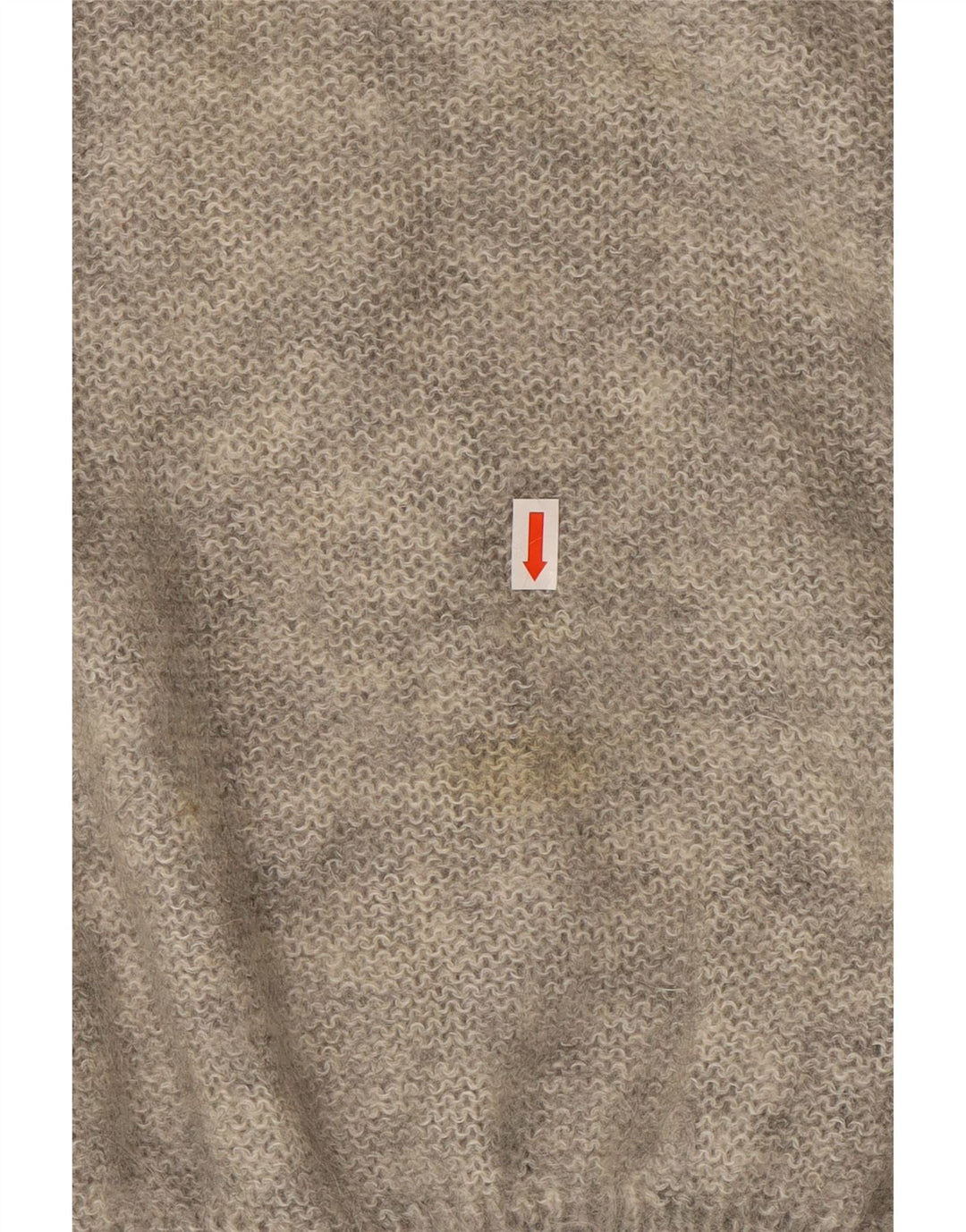 ВИНТАЖНЫЙ женский джемпер с высоким воротником, Великобритания, 18 XL, серый мохер с цветочным принтом