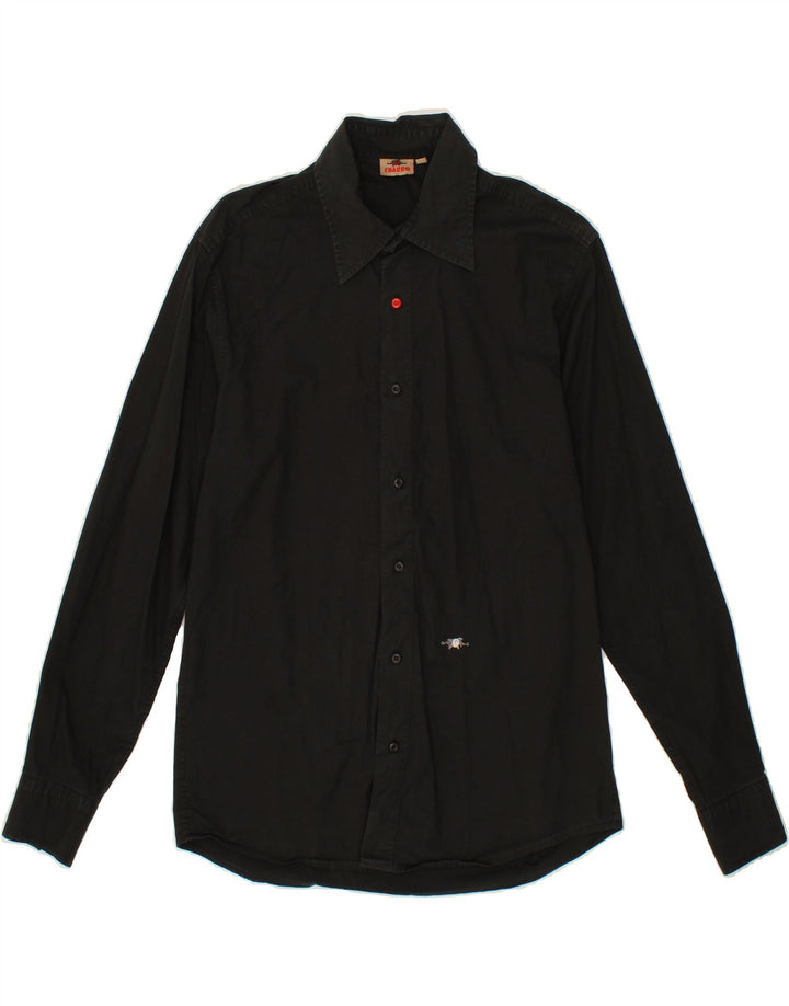 CHARRO Mens Shirt Large Black Cotton Vintage Charro and Second-Hand Charro from Messina Hembry 