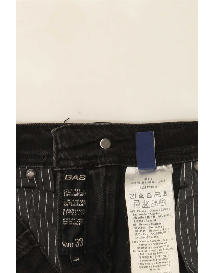 Женские узкие джинсы Gas Albert W33 L28, черный хлопок