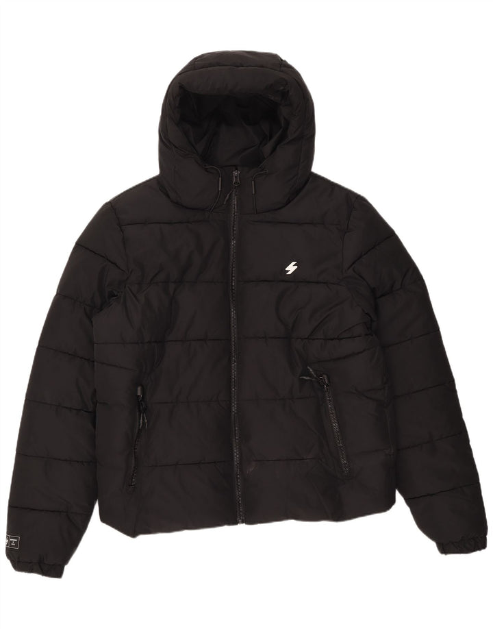 Мужская стеганая куртка Superdry UK 44 2XL, черный полиэстер