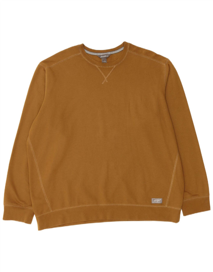 Мужской свитер EDDIE BAUER, джемпер XL, коричневый, хлопок