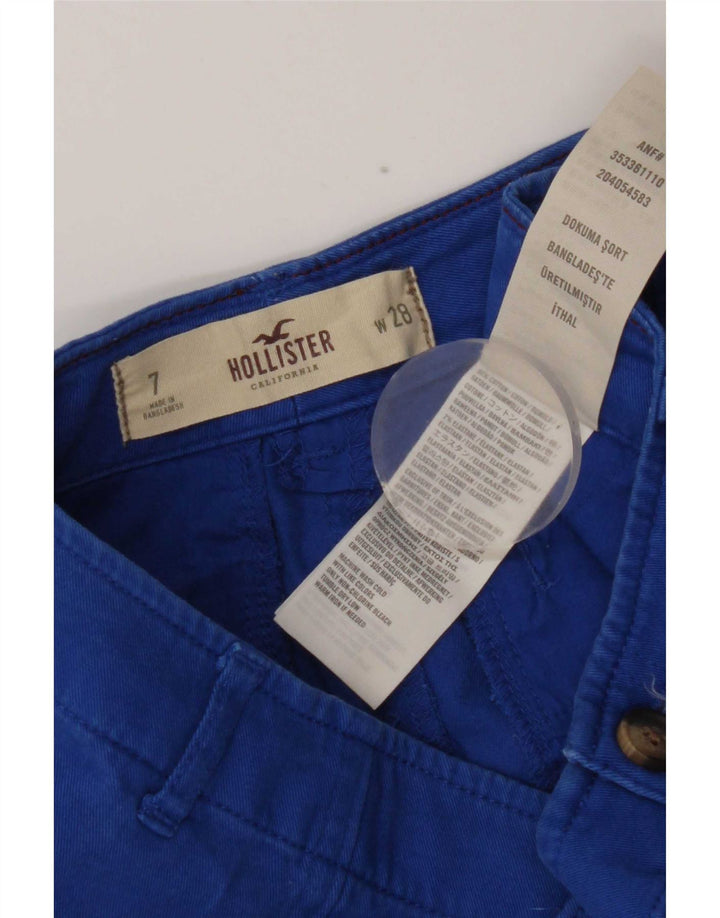 Женские шорты Hollister US 7 Medium W28 Синие, хлопок