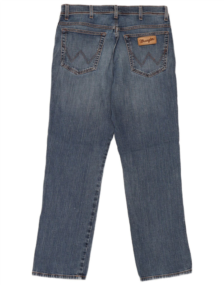 Мужские прямые джинсы Wrangler W34 L32, синий хлопок