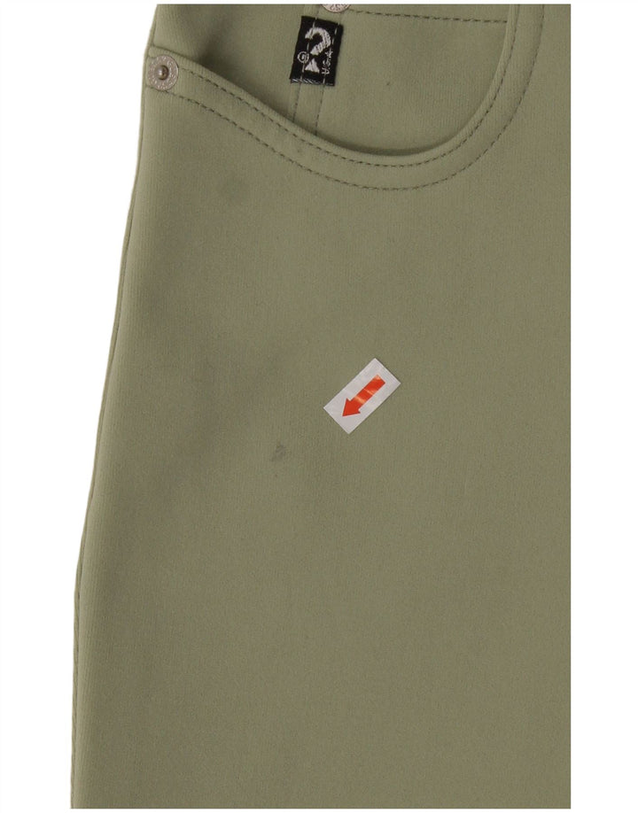 GUESS Womens Slim Casual Trousers W27 L28 Green Polyester