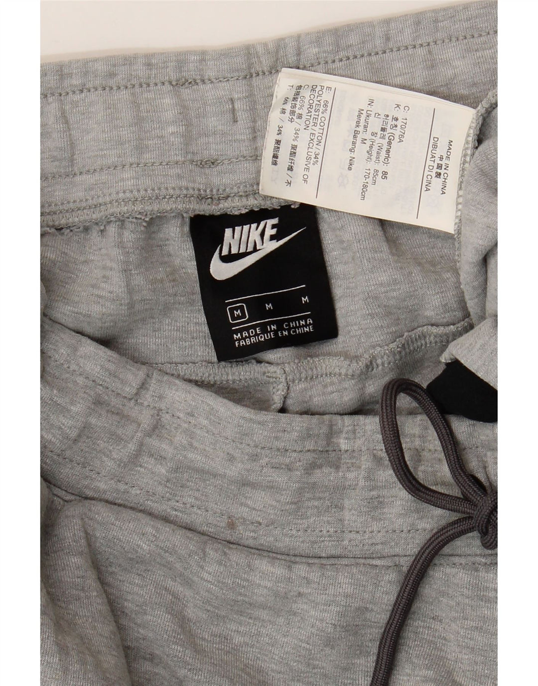 Мужские спортивные брюки Nike, джоггеры среднего серого цвета, хлопок с цветными блоками