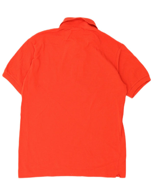 Мужская рубашка-поло классического кроя Lacoste, размер 3, маленькая, красный хлопок