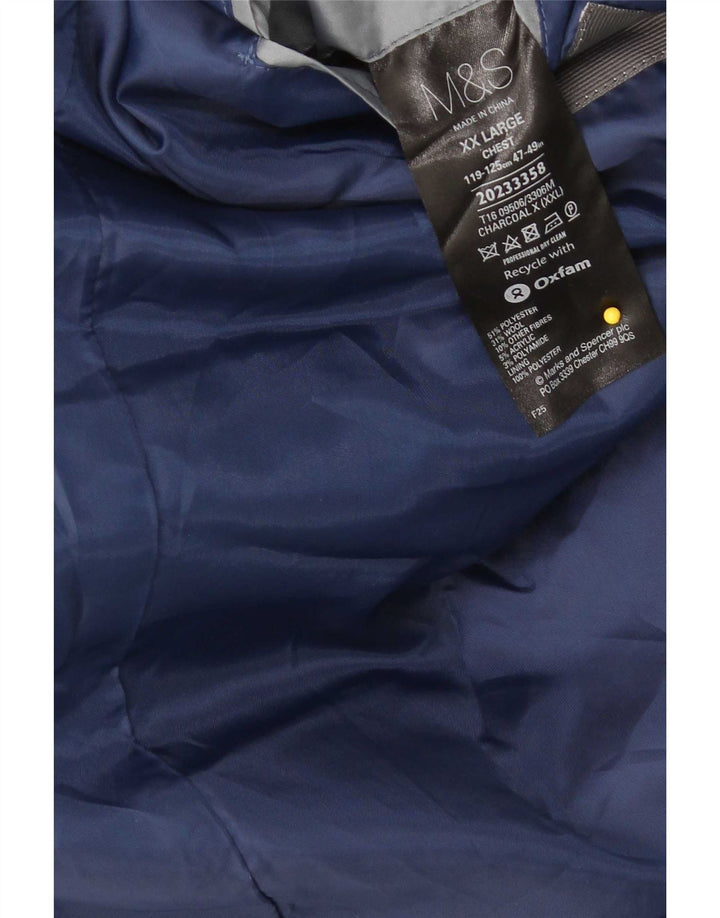 Мужское пальто Marks & Spencer UK 44 2XL, черный полиэстер