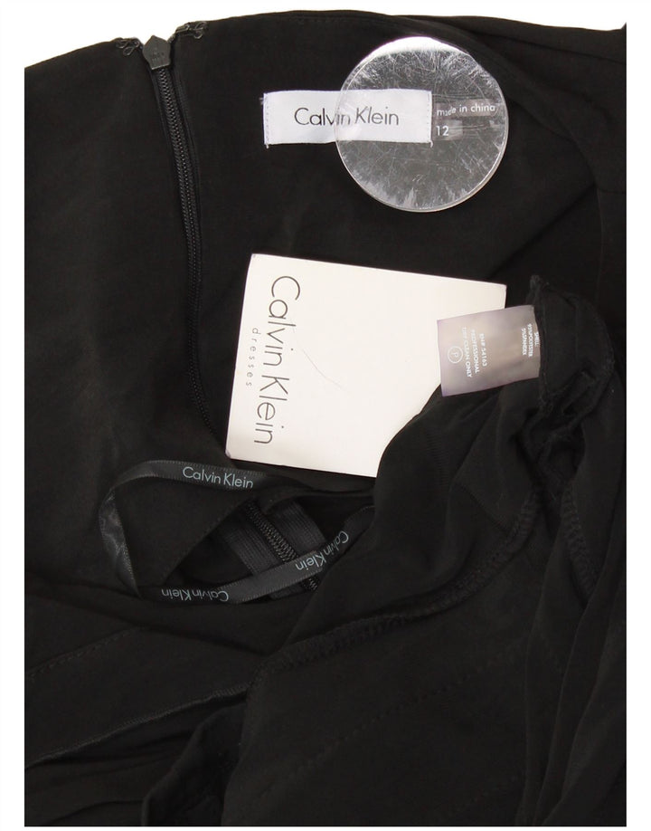 Женское платье-футляр без рукавов CALVIN KLEIN, США 12, большой черный полиэстер