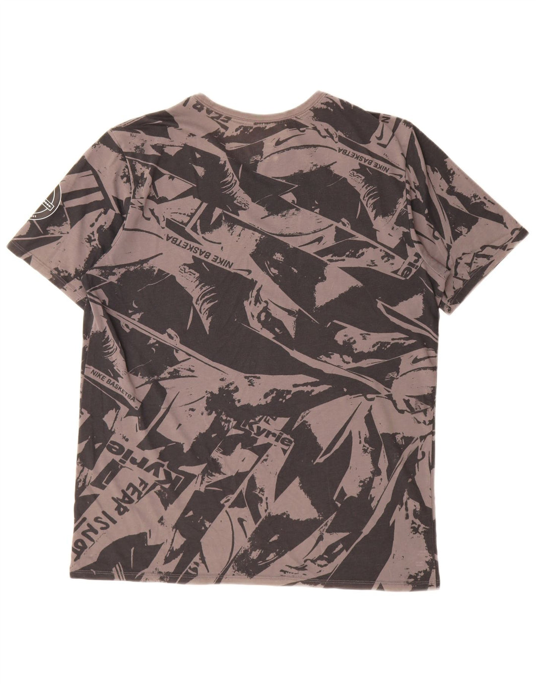 Мужская футболка Nike Dri Fit с абстрактным узором и графическим рисунком, большой серый цвет