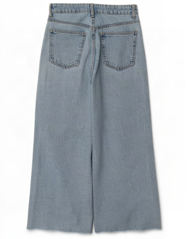 Женские широкие джинсы с высокой талией Zara EU 36 XS W26 L25, синий хлопок