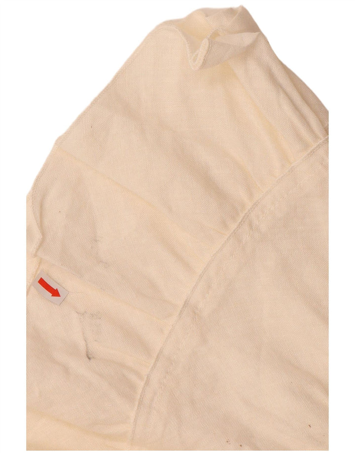 ВИНТАЖНАЯ женская юбка-трапеция W34, большая, бежевая, льняная